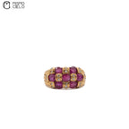 K18 Ruby and Diamond Ring 4.60g Size 9