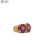 K18 Ruby and Diamond Ring 4.60g Size 9