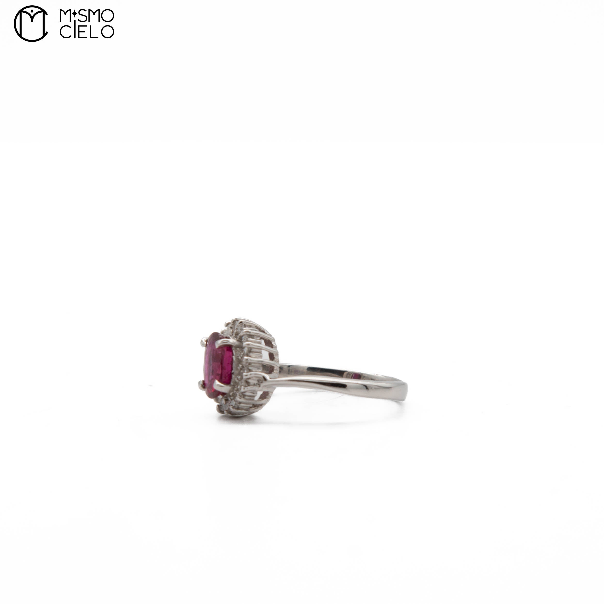 900Pt Ruby and Diamond Ring 3.64g Size 9
