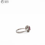 900Pt Ruby and Diamond Ring 3.64g Size 9