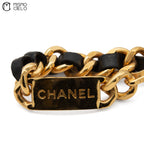 Coco Mark Leather Chain Belt