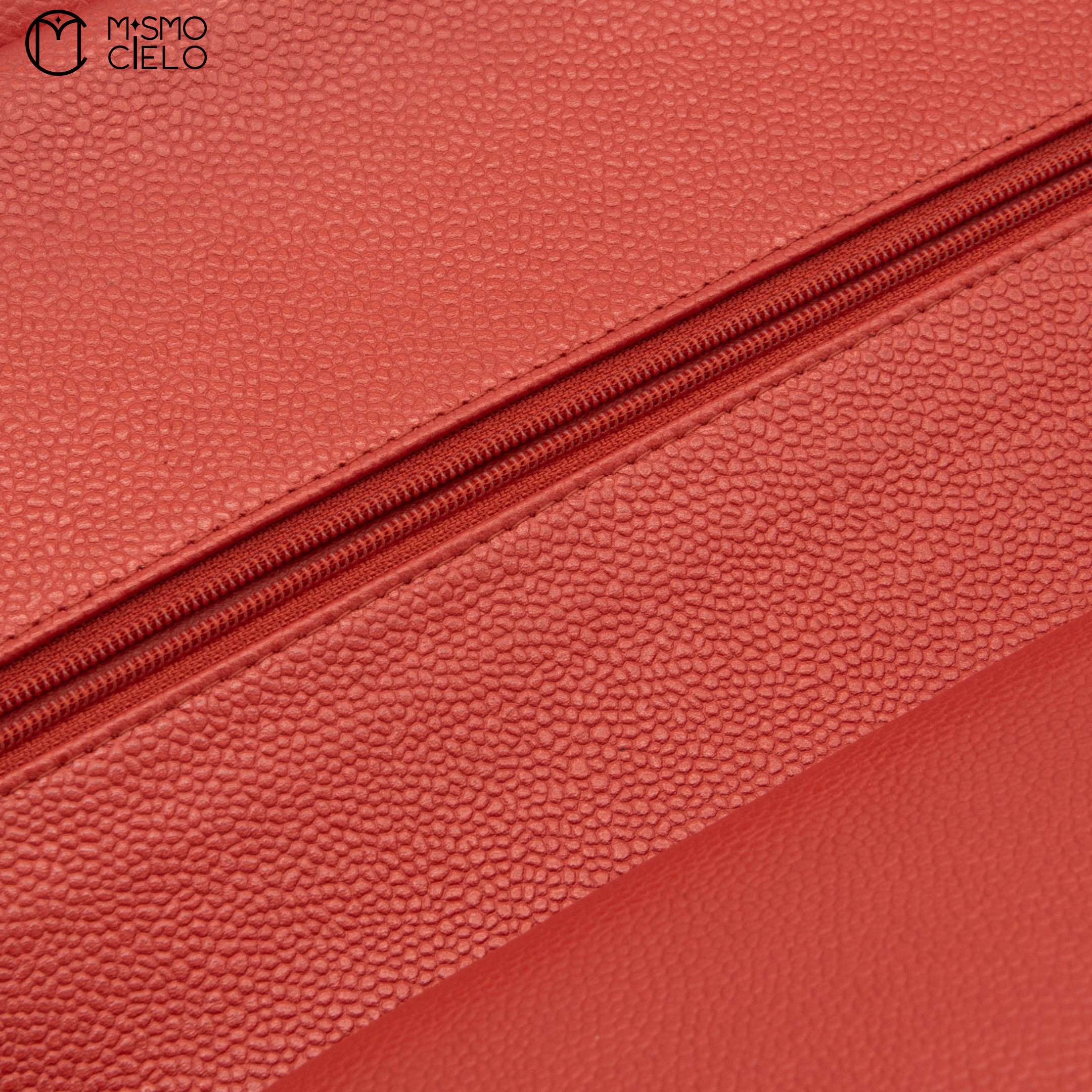 Red Deca 30 Matelasse Caviar Skin Double Flap Shoulder Bag