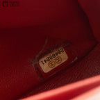 Red Deca 30 Matelasse Caviar Skin Double Flap Shoulder Bag