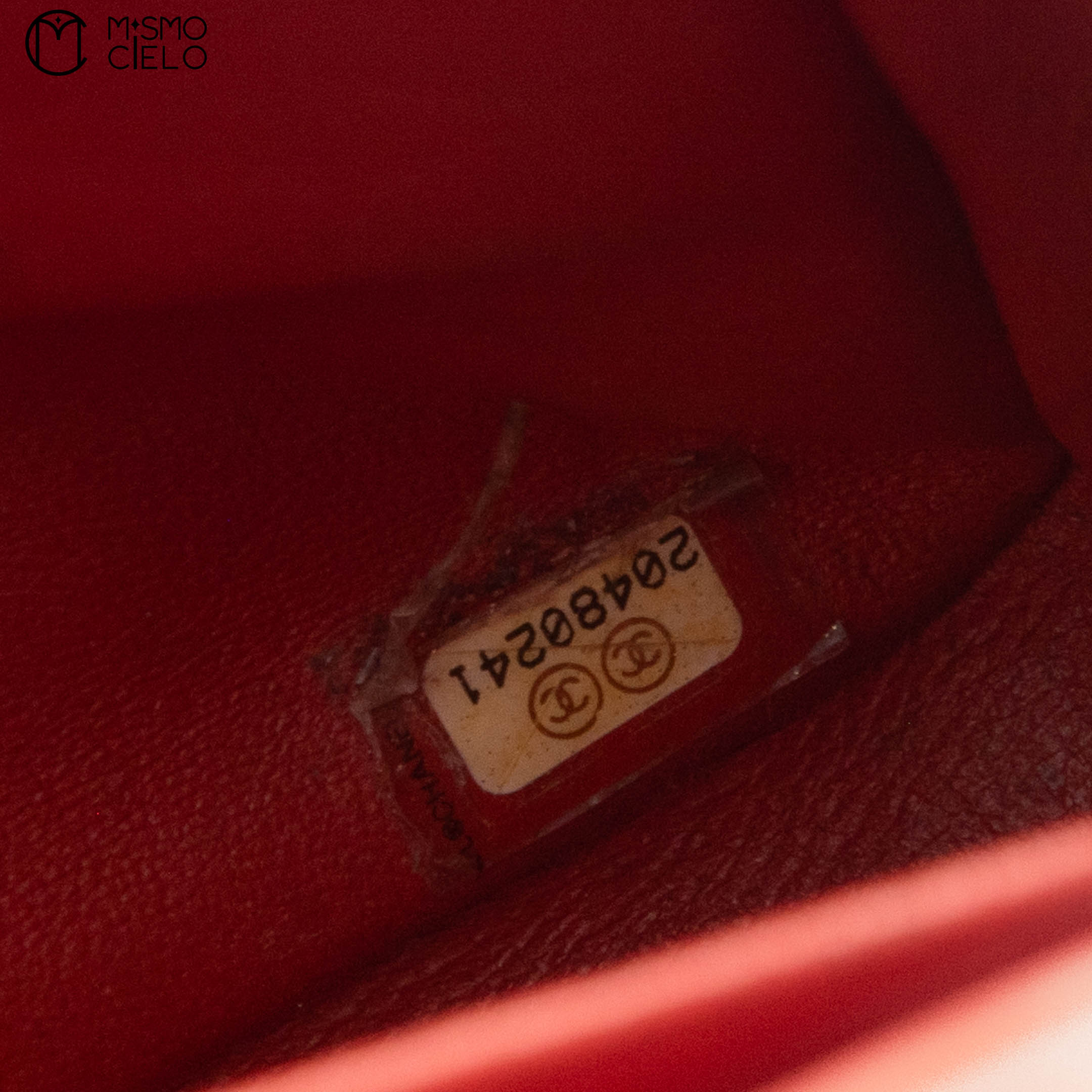 Red Deca 30 Matelasse Caviar Skin Double Flap Shoulder Bag