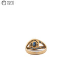K18 Sapphire and  Diamond Ring 3.3g Size 9.5