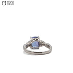 900Pt Tanzanite and  Diamond Ring 5.0g Size 9