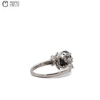 900Pt Opal and Diamond Ring 4.3g Size 10