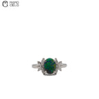 900Pt Opal and Diamond Ring 4.3g Size 10