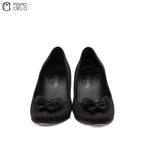 Black Satin Coco Mark Pumps Size 36C *