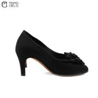 Black Satin Coco Mark Pumps Size 36C *