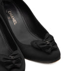 Black Satin Coco Mark Pumps Size 36C *