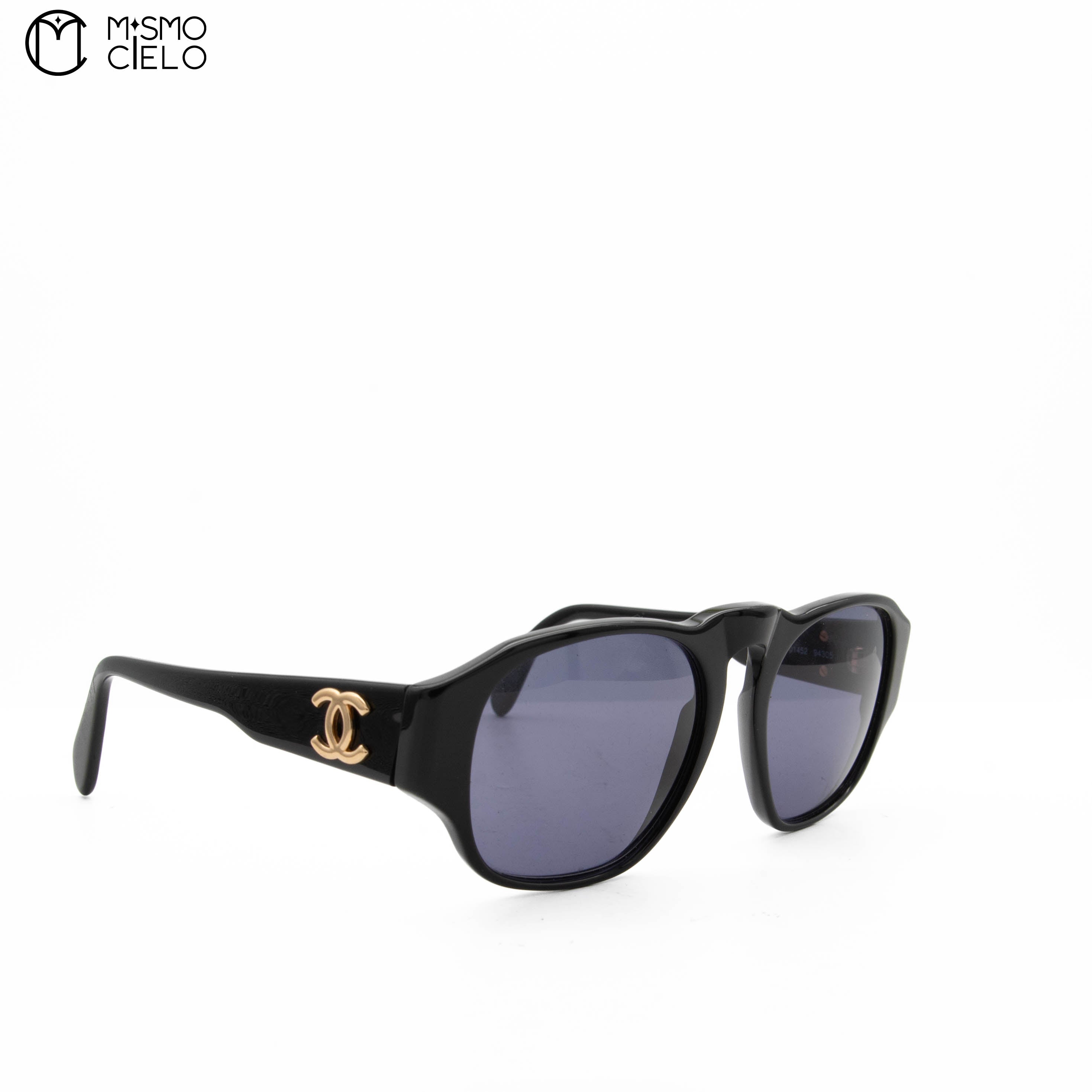 Black with Gold CC Sunglasses *