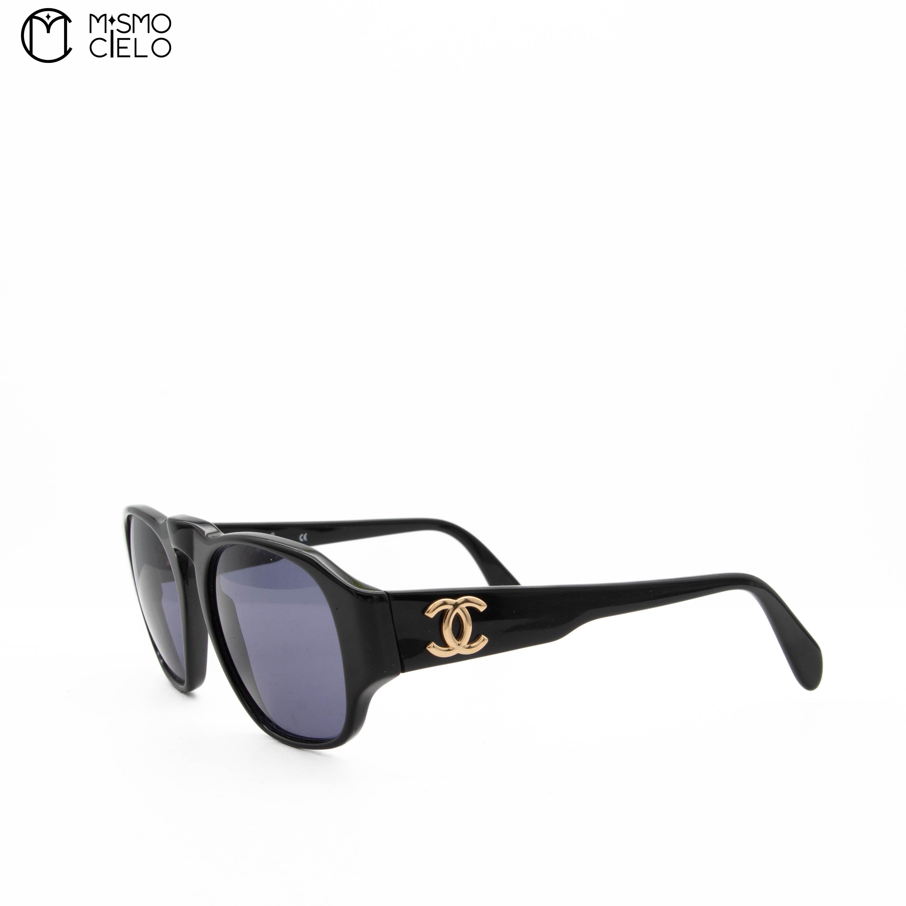 Black with Gold CC Sunglasses *