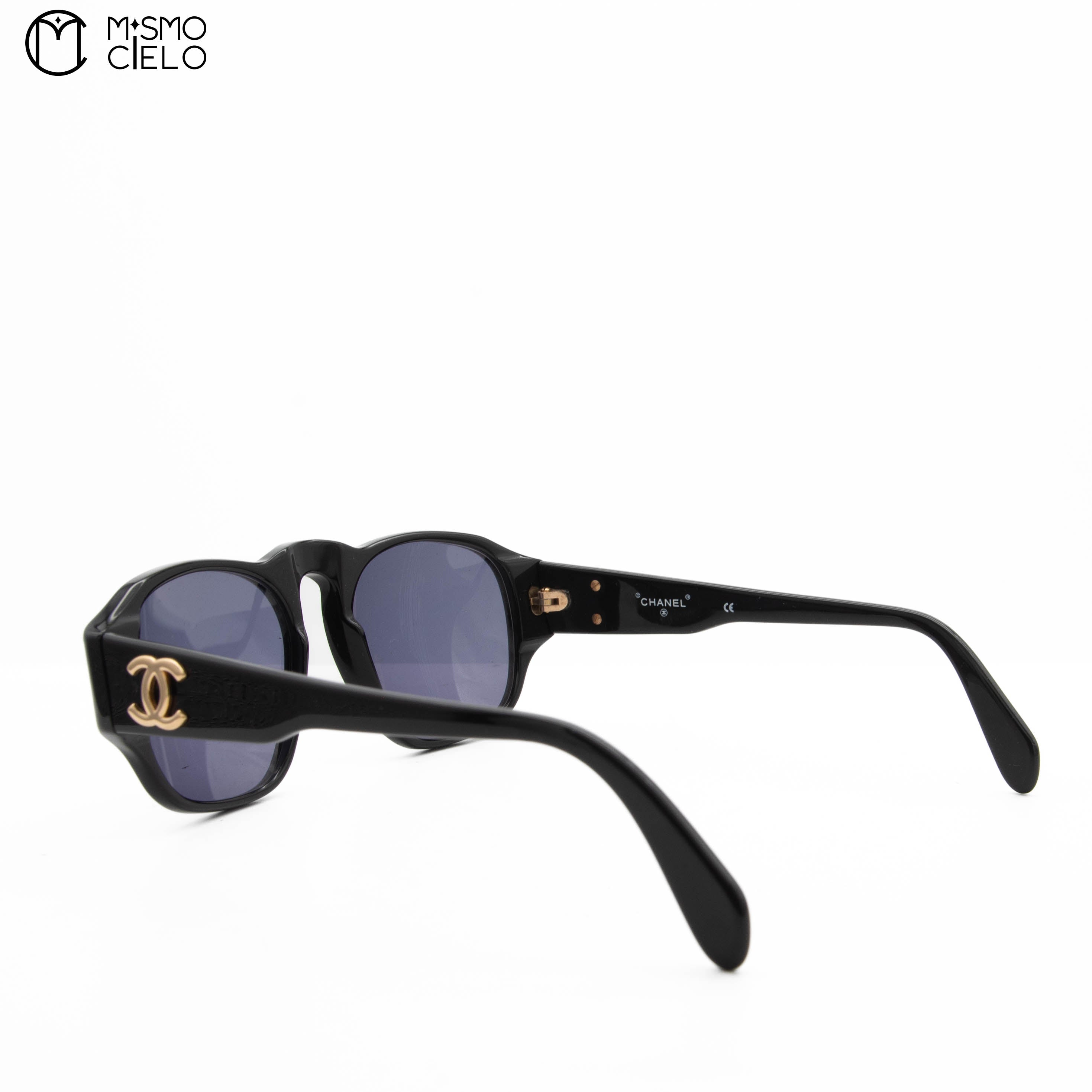 Black with Gold CC Sunglasses *