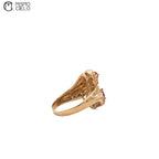 K18 Ruby and Diamond Ring 5.11g Size 13