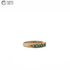 K18 Emerald and Diamond Ring Size 11