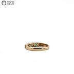 K18 Emerald and Diamond Ring Size 11