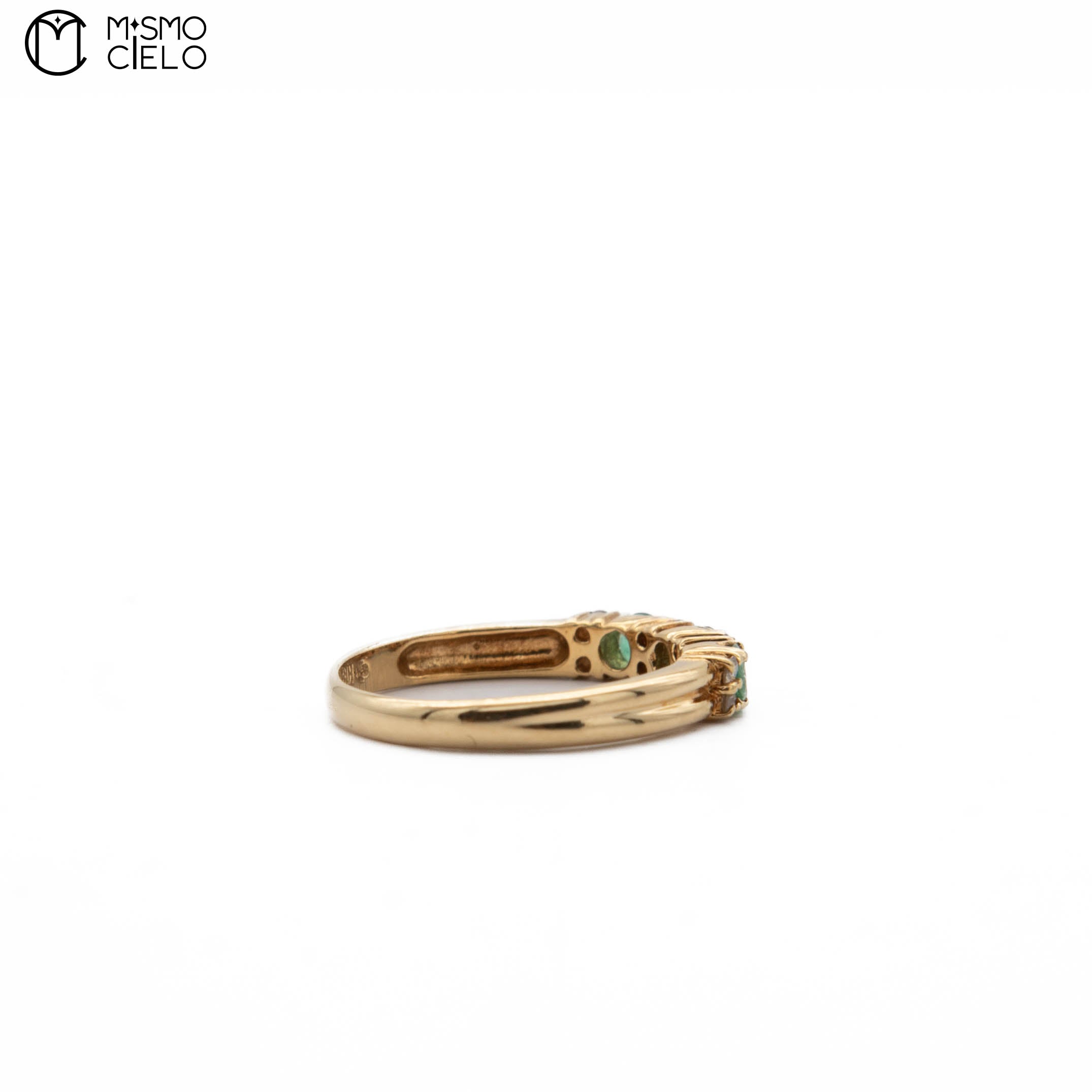 K18 Emerald and Diamond Ring Size 11