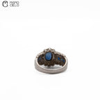 900Pt Sapphire and Diamond Ring