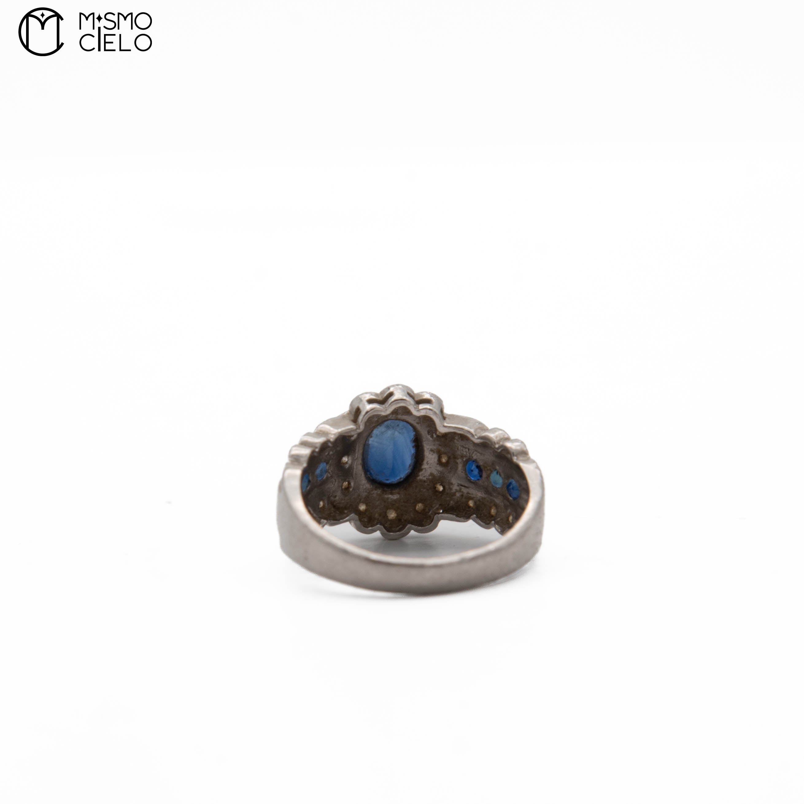 900Pt Sapphire and Diamond Ring