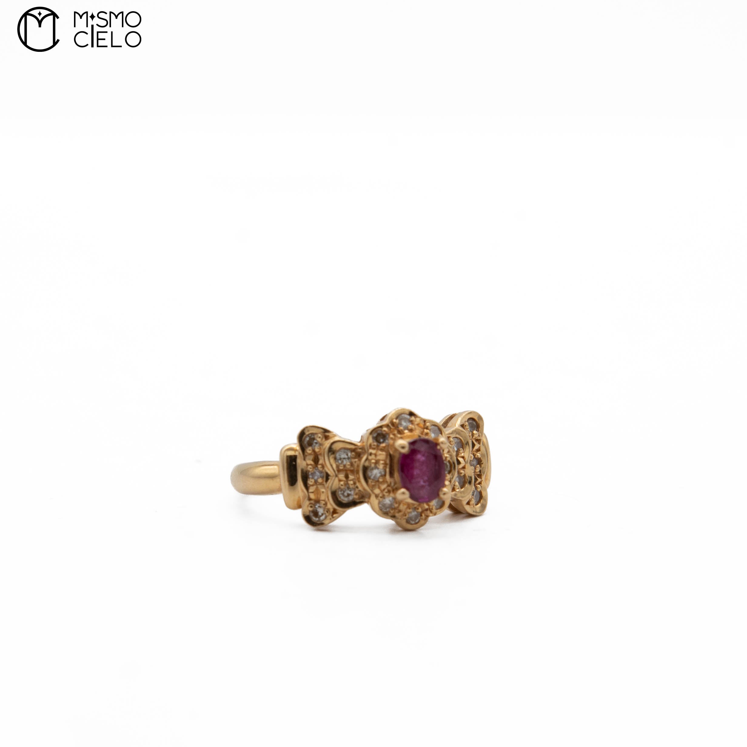 K18 Ruby and Diamond Ring Size 11