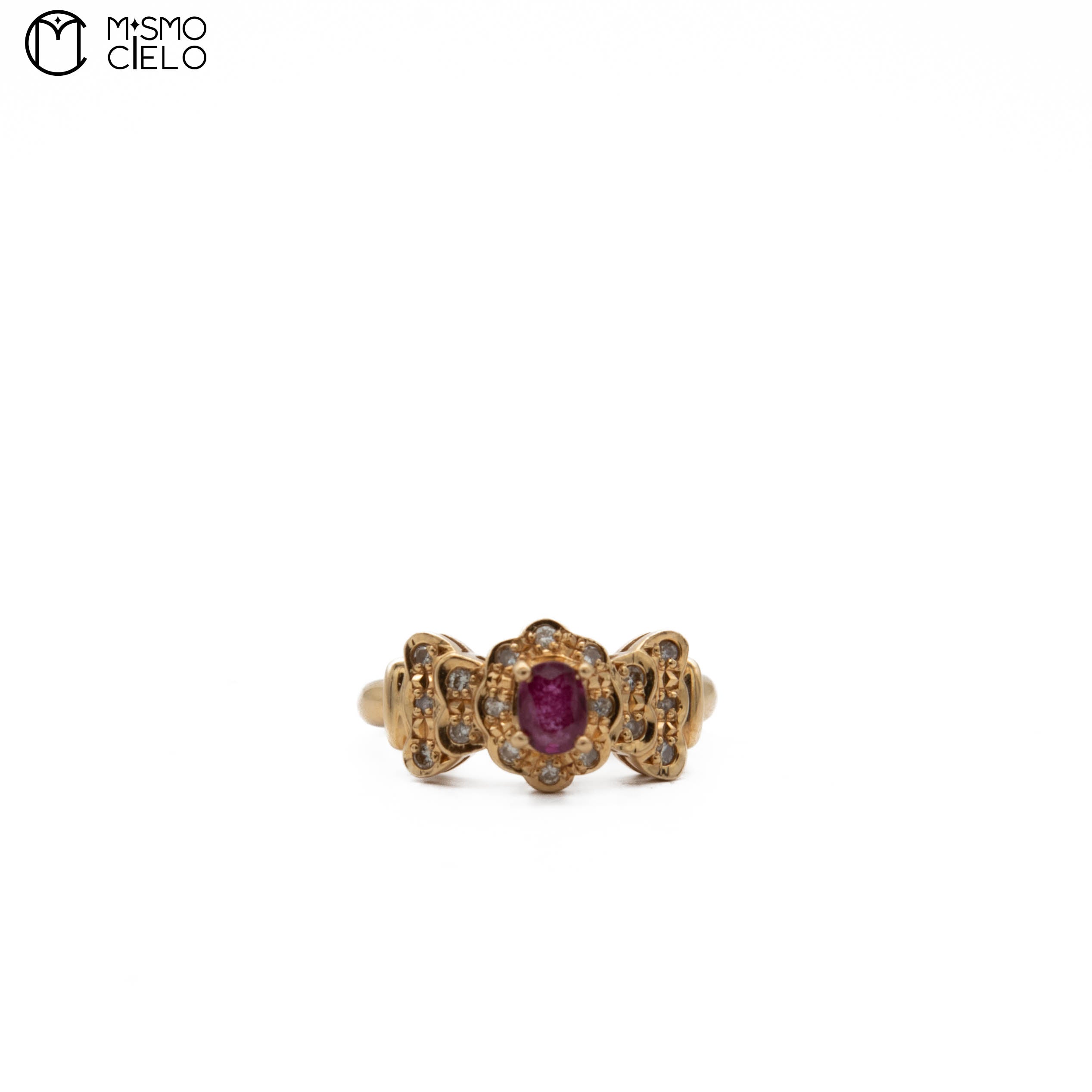 K18 Ruby and Diamond Ring Size 11