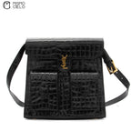 Cassandre Crocodile Embossed Utility Bag with Front Pockets