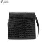 Cassandre Crocodile Embossed Utility Bag with Front Pockets