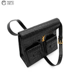 Cassandre Crocodile Embossed Utility Bag with Front Pockets