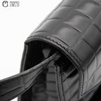 Cassandre Crocodile Embossed Utility Bag with Front Pockets