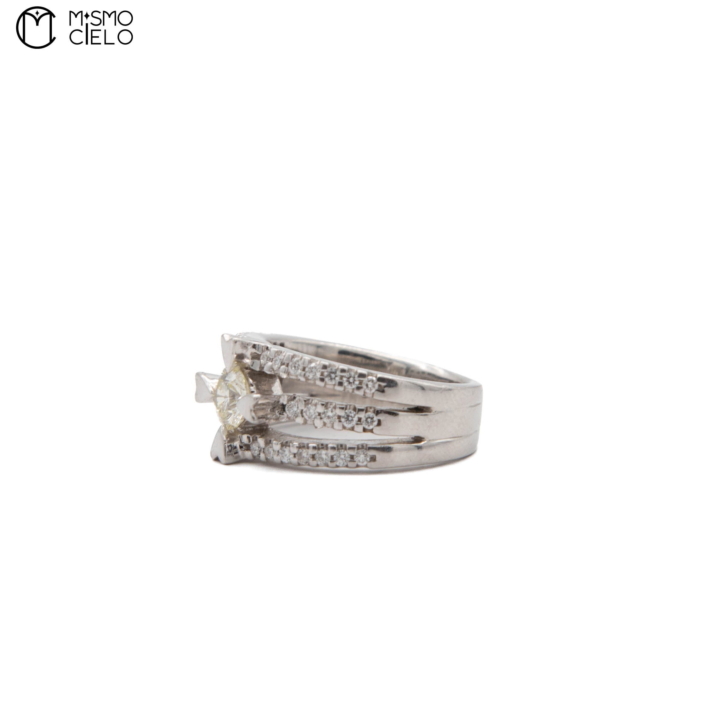 900Pt Diamond Ring 12.3g Size 10.5