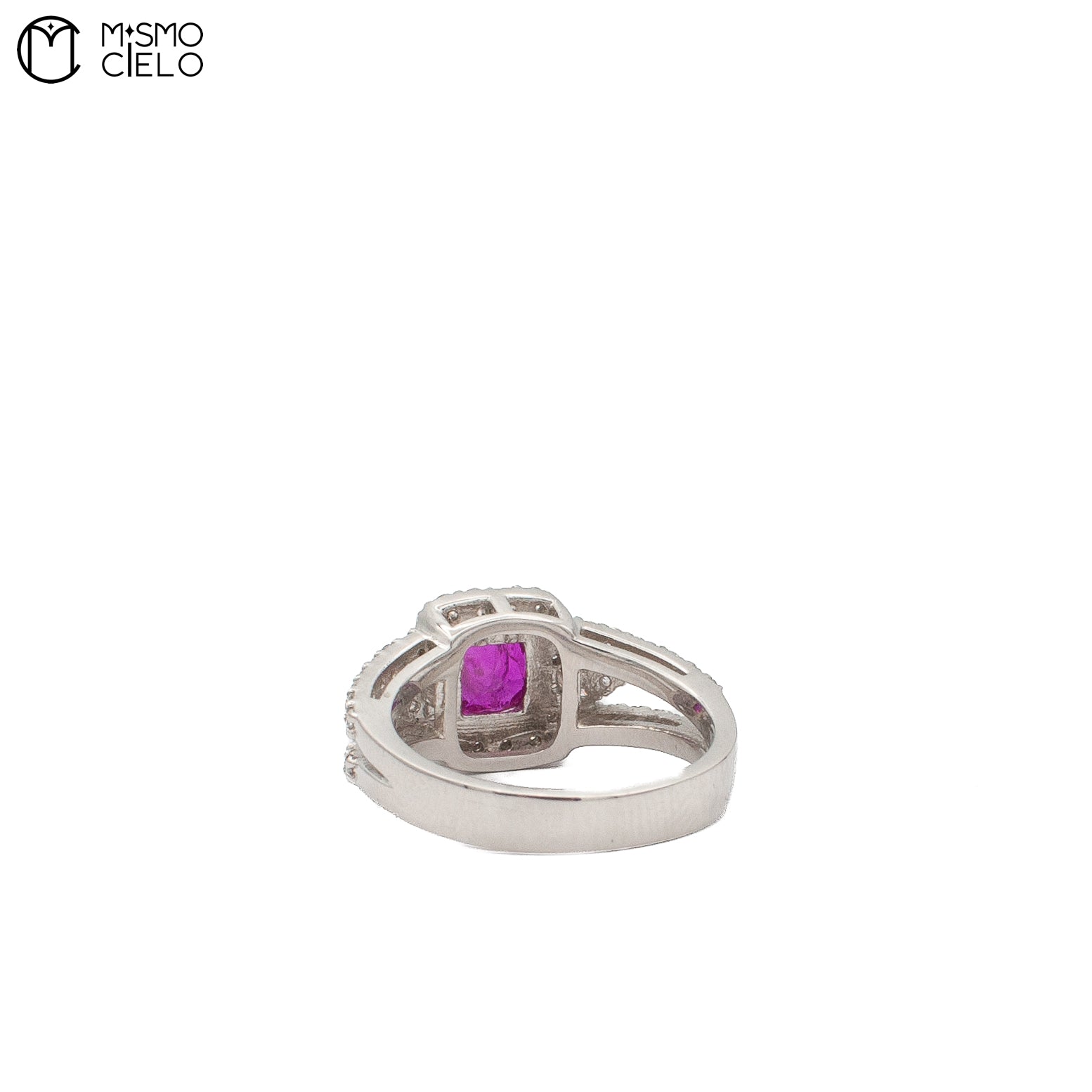 Platinum 950 Unheated Pigeon Blood Ruby Ring
