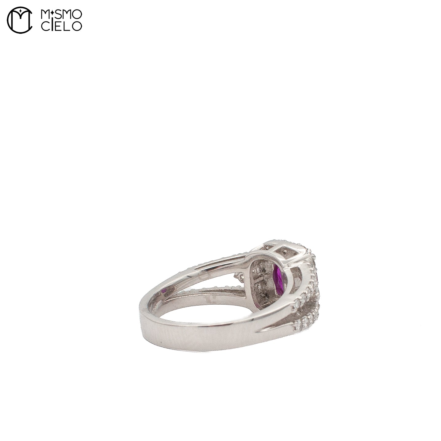 Platinum 950 Unheated Pigeon Blood Ruby Ring