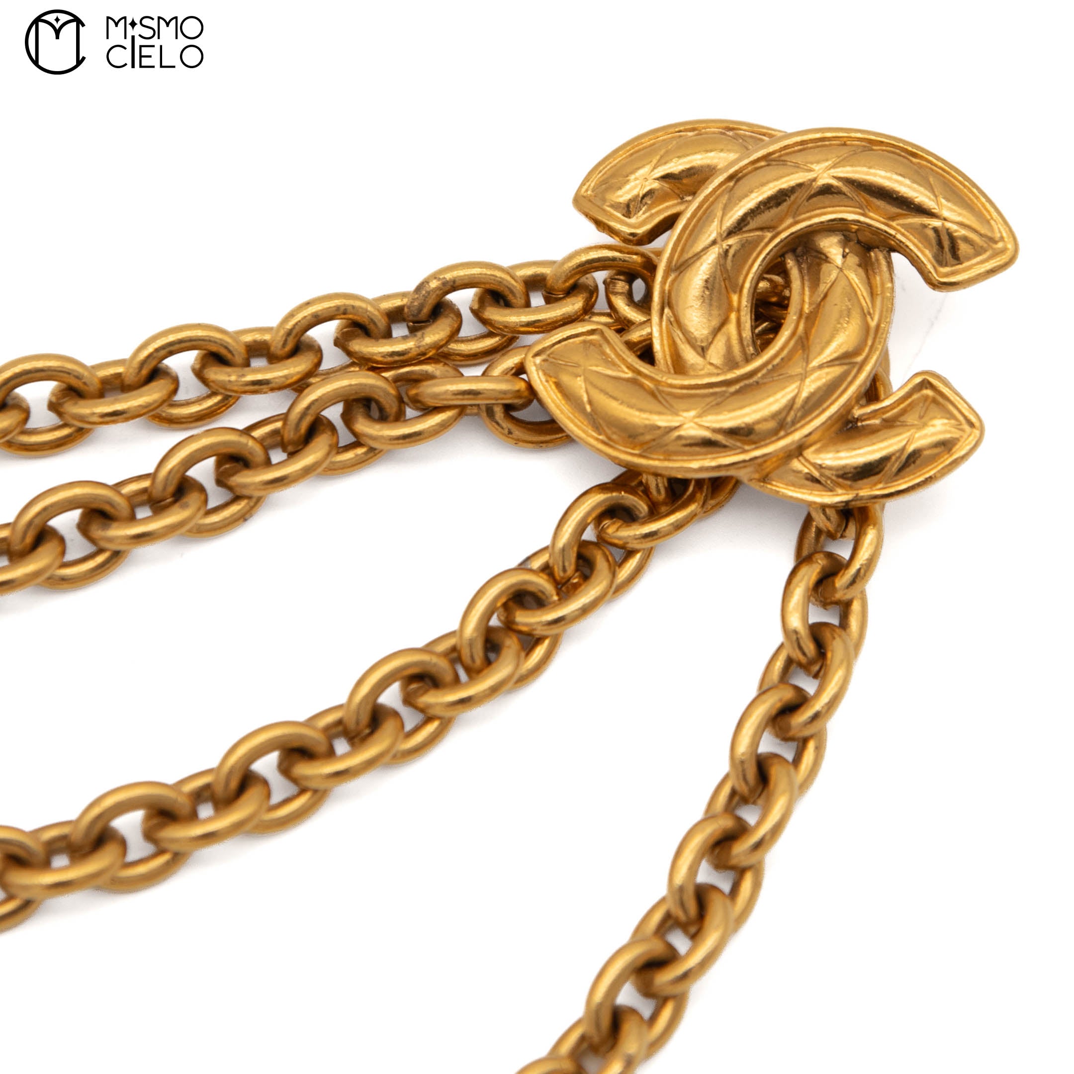 Double Coco Mark Matelassé Chain Belt *