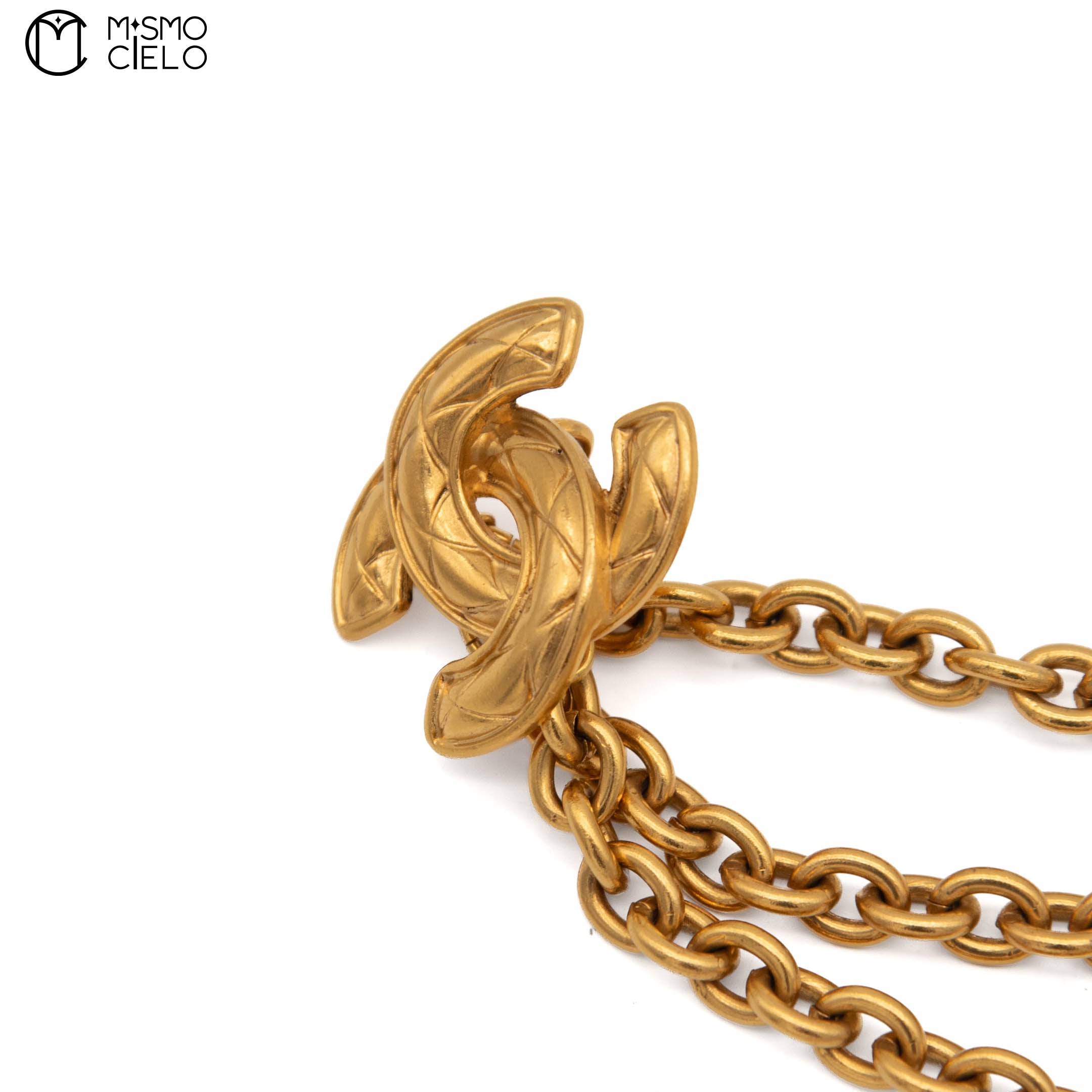 Double Coco Mark Matelassé Chain Belt *
