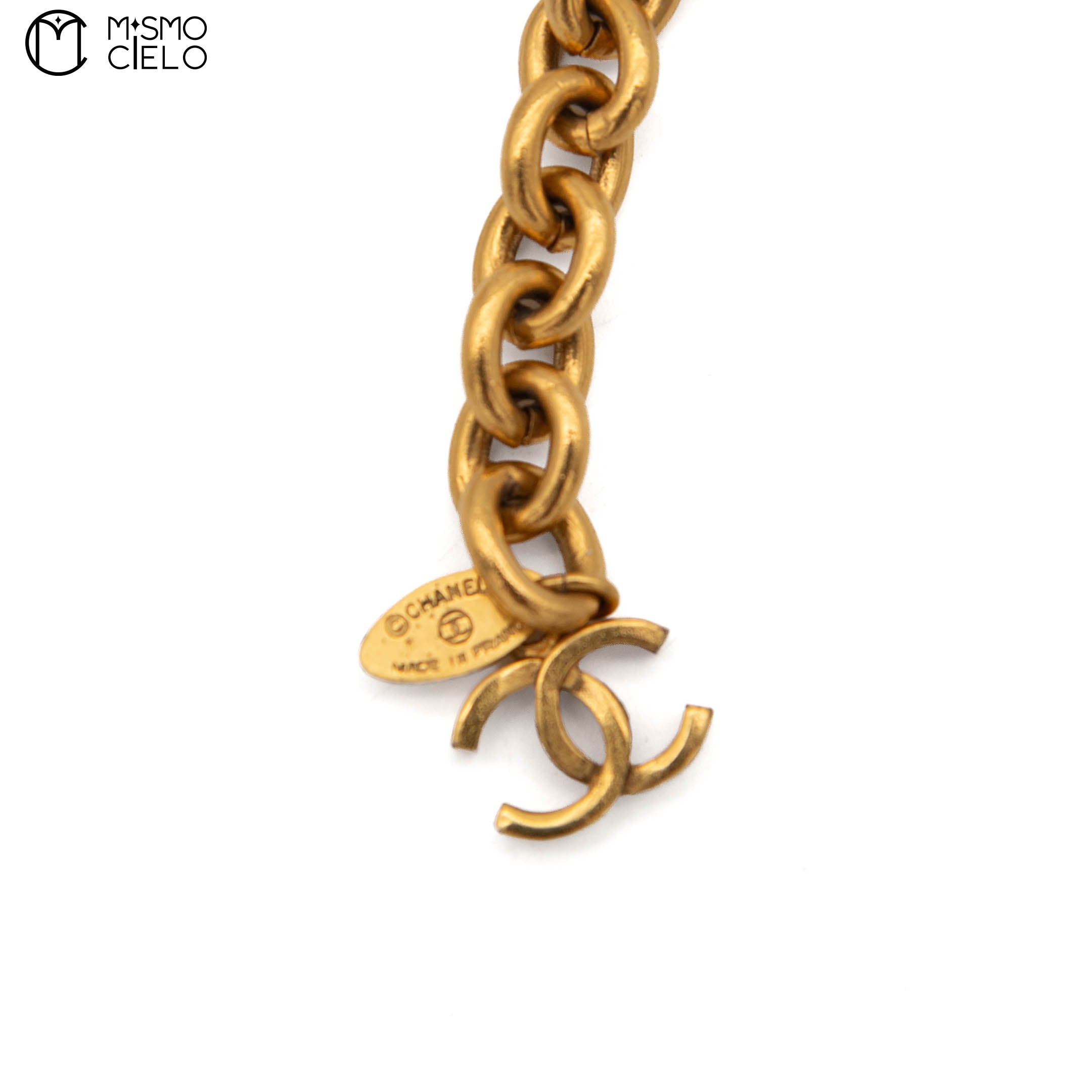Double Coco Mark Matelassé Chain Belt *