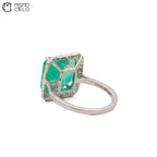 Columbian 6.24ct Emerald Diamond Ring