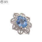 Rare Platinum 900  Sapphire and Diamond Ring Investment Piece