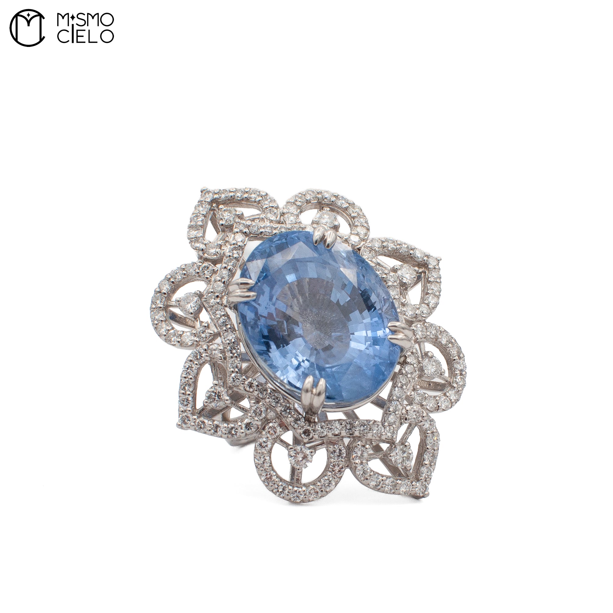 Rare Platinum 900  Sapphire and Diamond Ring Investment Piece