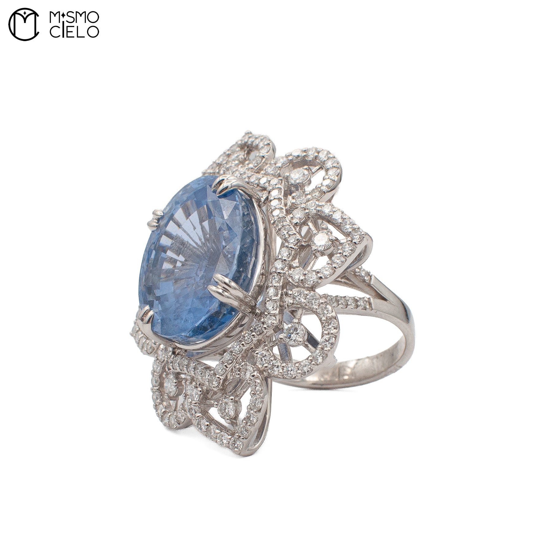 Rare Platinum 900  Sapphire and Diamond Ring Investment Piece