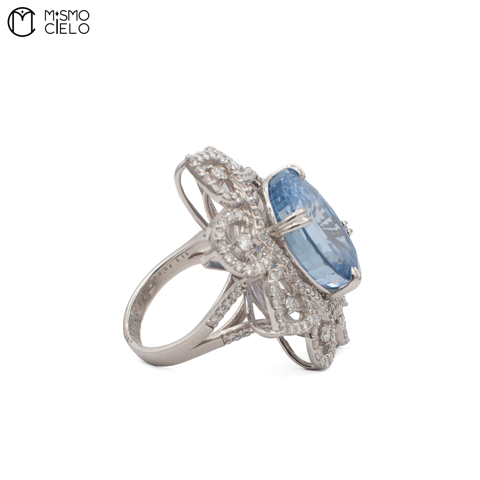 Rare Platinum 900  Sapphire and Diamond Ring Investment Piece