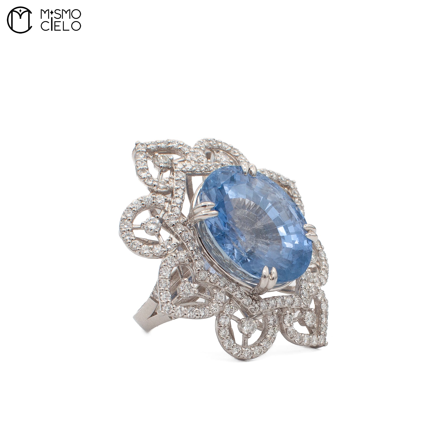 Rare Platinum 900  Sapphire and Diamond Ring Investment Piece