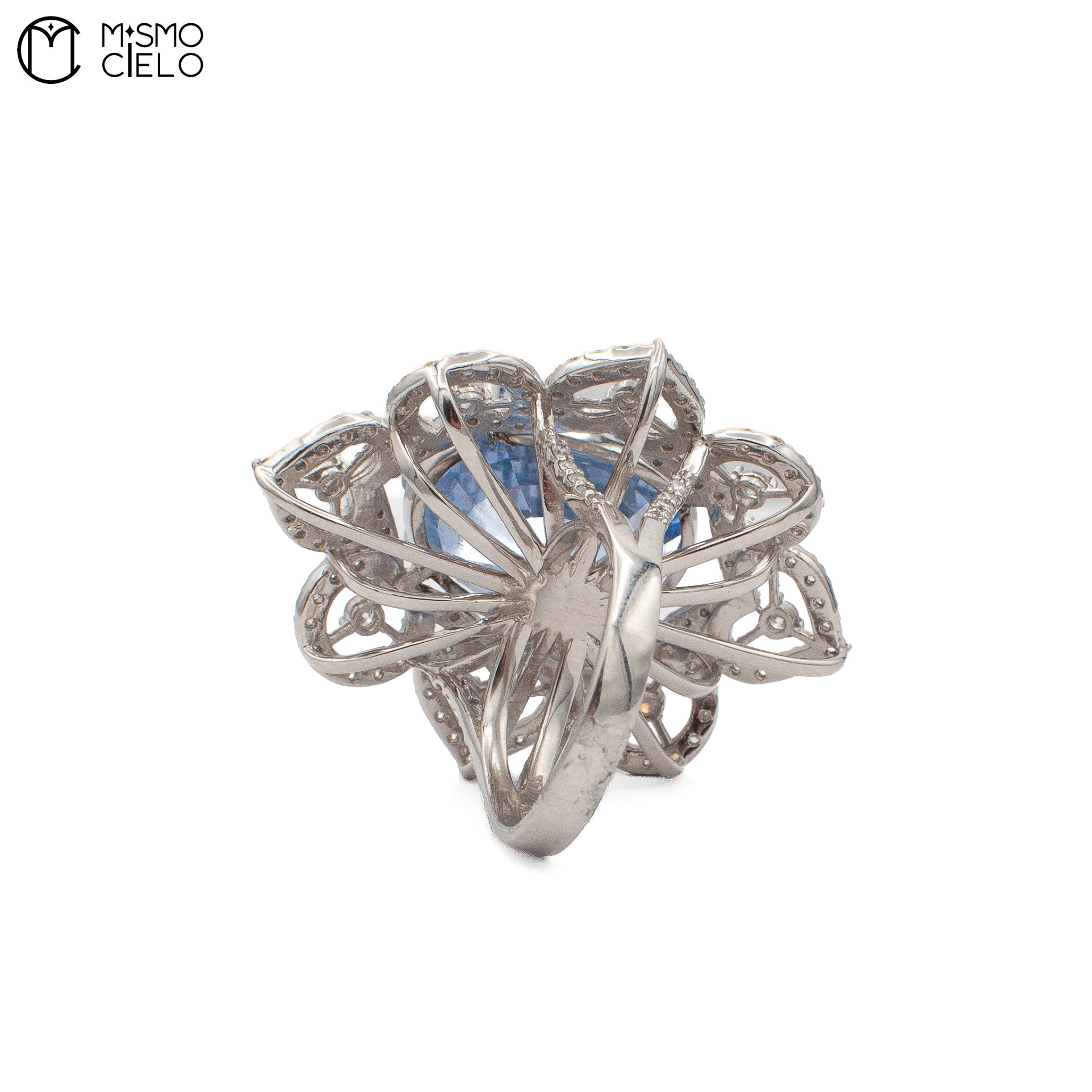 Rare Platinum 900  Sapphire and Diamond Ring Investment Piece