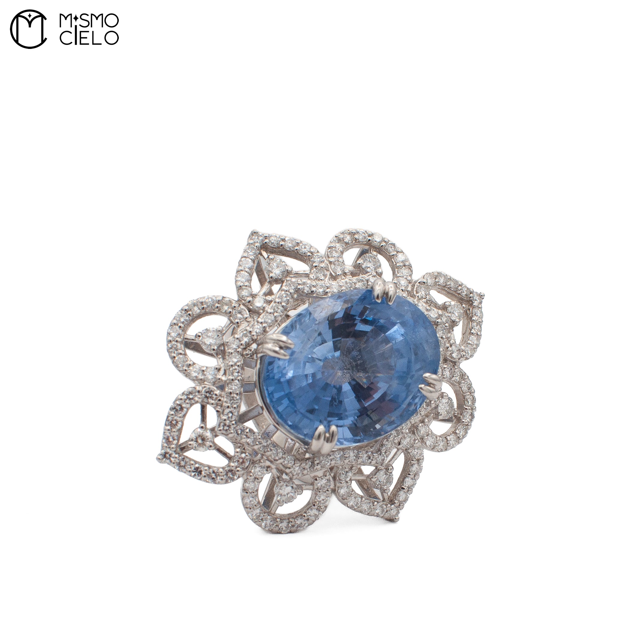 Rare Platinum 900  Sapphire and Diamond Ring Investment Piece