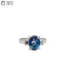 Rare Platinum 900  Sapphire and Diamond 8.97g Ring Investment Piece