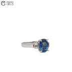 Rare Platinum 900  Sapphire and Diamond 8.97g Ring Investment Piece