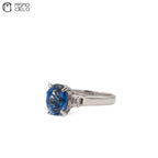 Rare Platinum 900  Sapphire and Diamond 8.97g Ring Investment Piece