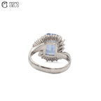 Rare Platinum 900 Sapphire and Diamond 9.8g Ring Investment Piece