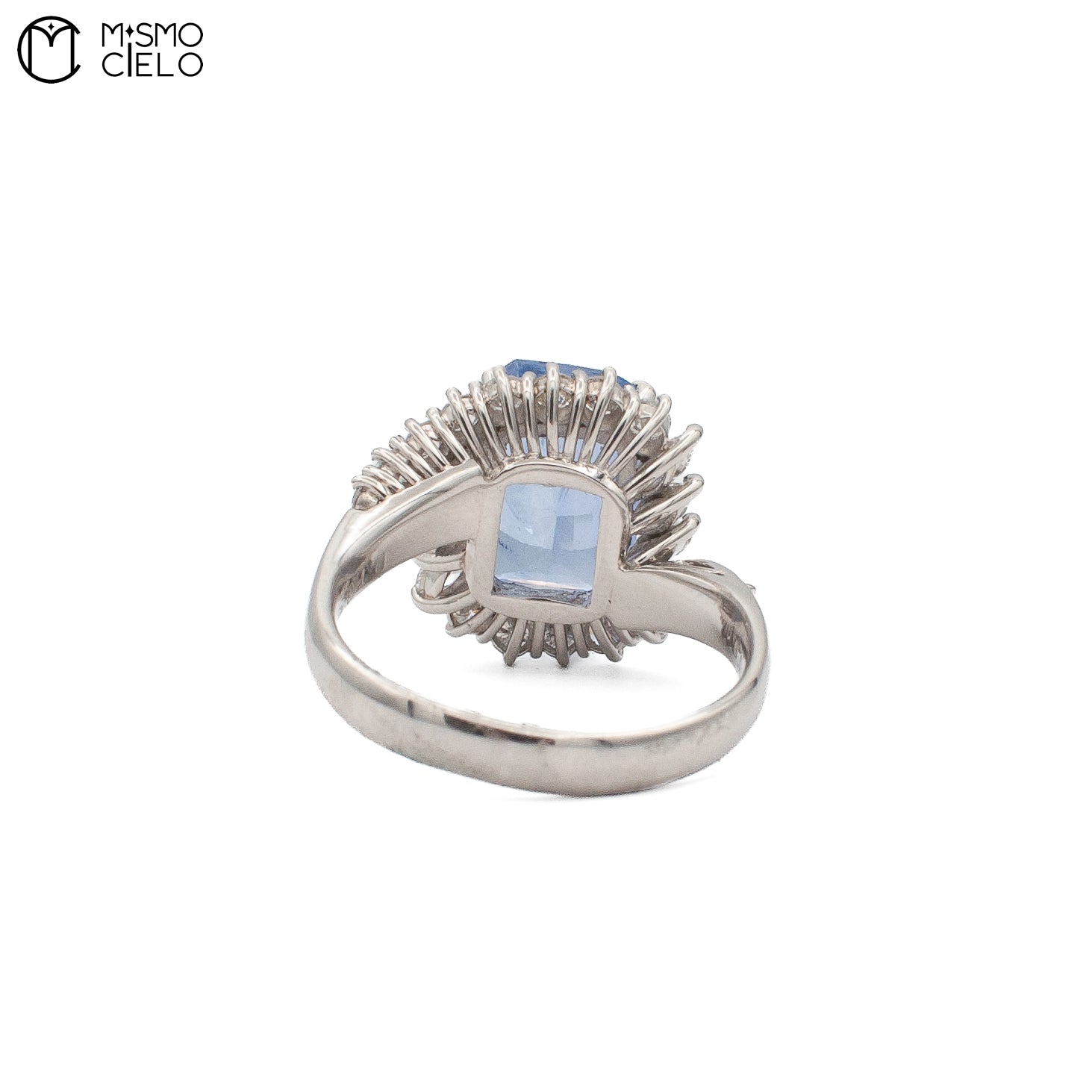 Rare Platinum 900 Sapphire and Diamond 9.8g Ring Investment Piece