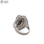 Rare Platinum 900 Opal and Diamond Ring